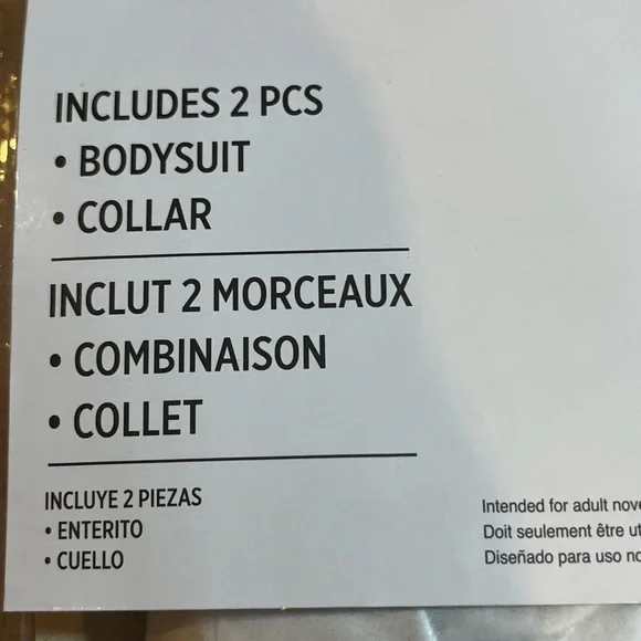 Bodysuit Silver Metallic Halter Costume Cosplay Sz Small Medium NEW - Picture 3 of 5